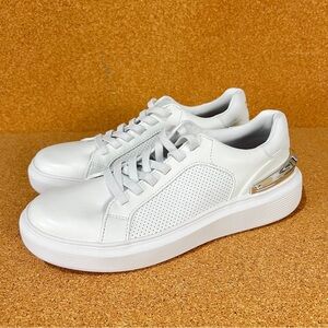 Skechers White and Silver Sneakers Minimalist Design
